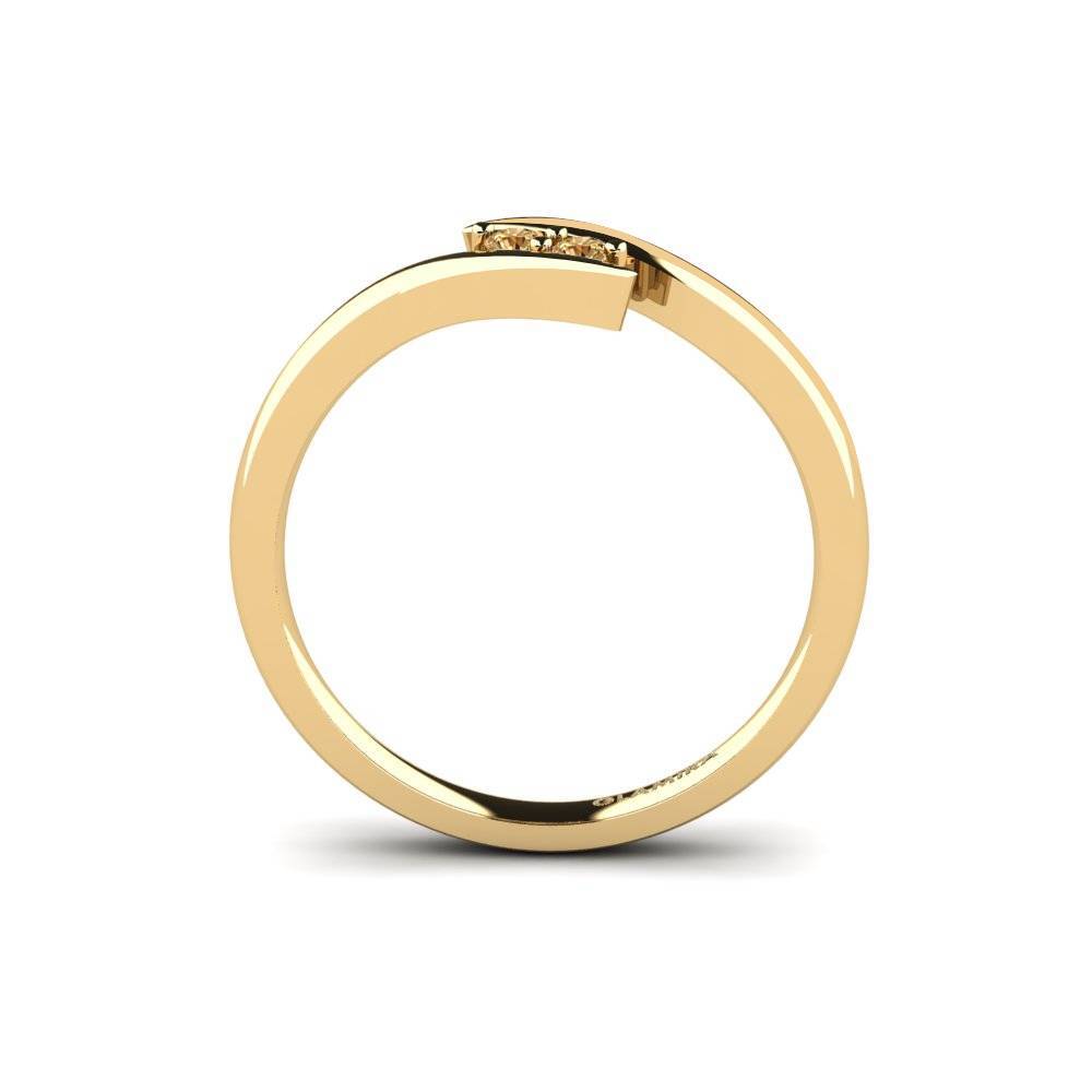 14ct Yellow Gold Brown Diamond Engagement Ring Julianne