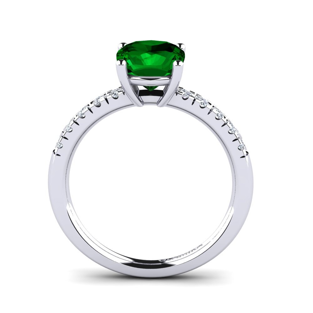 Green Zirconia Engagement Ring Allison
