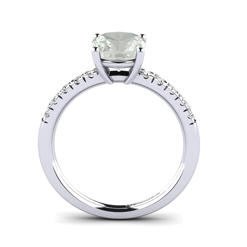 Amatista verde Anillo de compromiso Allison