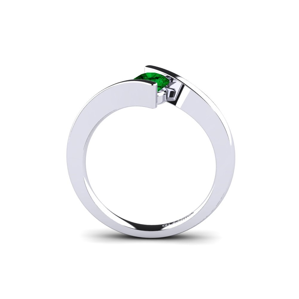 Green Zirconia Engagement Ring Storm