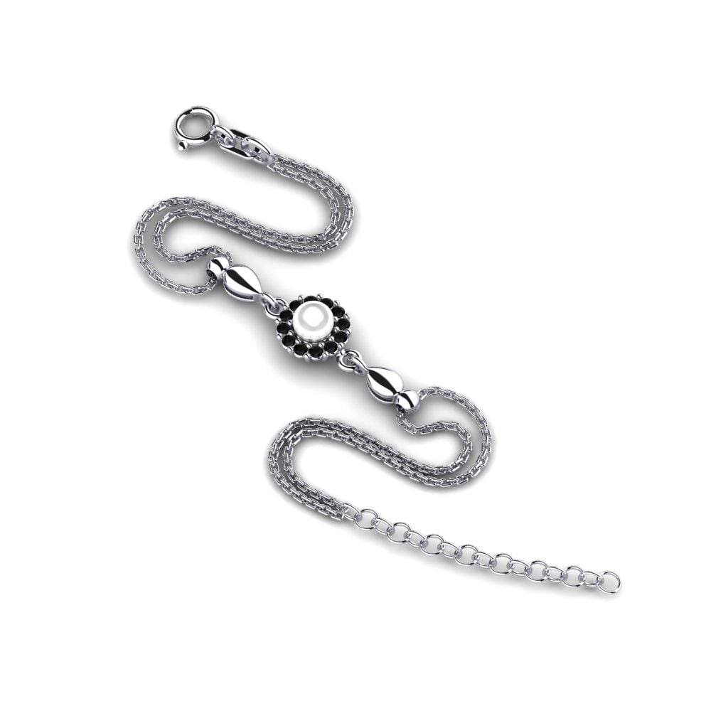 Round Black Diamond Women's Bracelet Azine