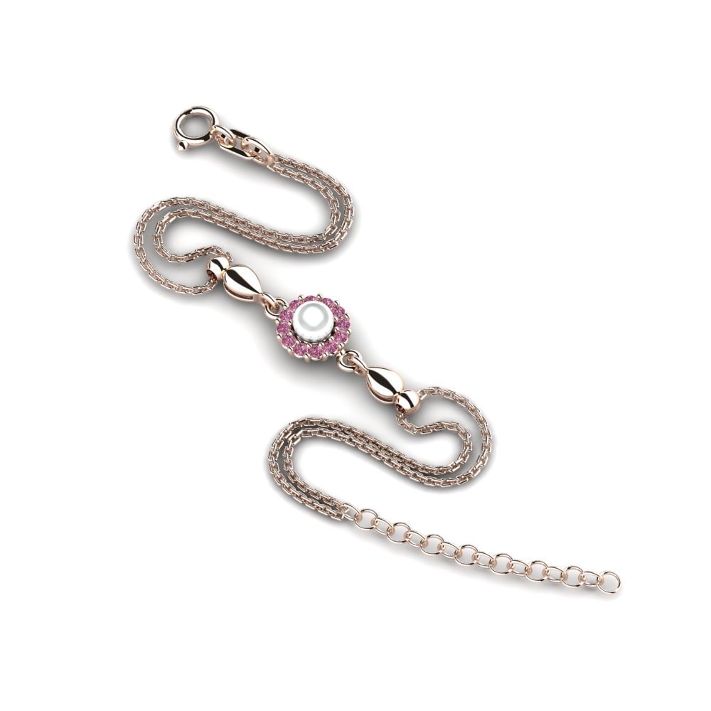 Rotgold 585 Rhodolit-Granat Damen armband Azine