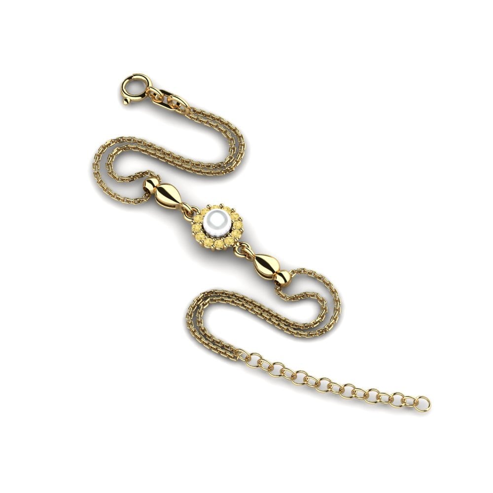14ct Yellow Gold Yellow Diamond Women's Bracelet Azine
