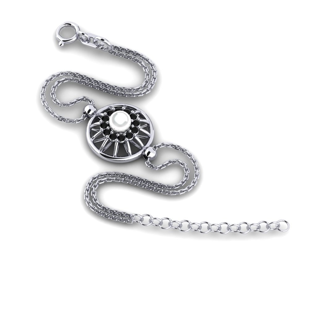Round Black Diamond Women's Bracelet Boproster