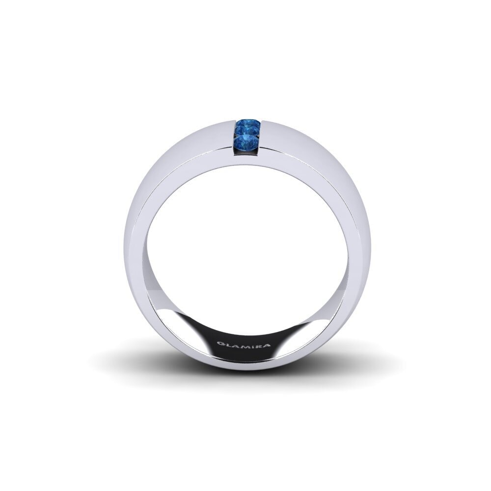 Circonita Azul Oscuro Anillo de compromiso Vypress