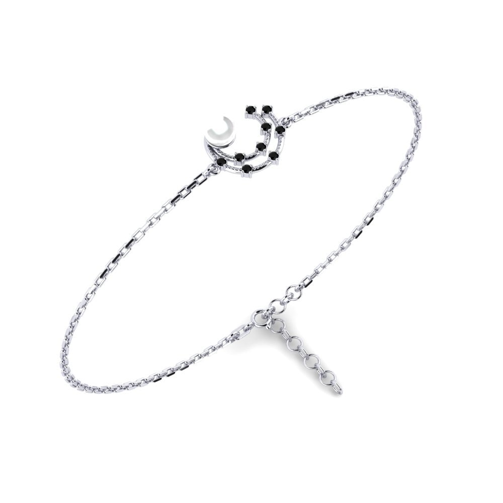 950 Platinum Black Diamond Women's Bracelet Dareis