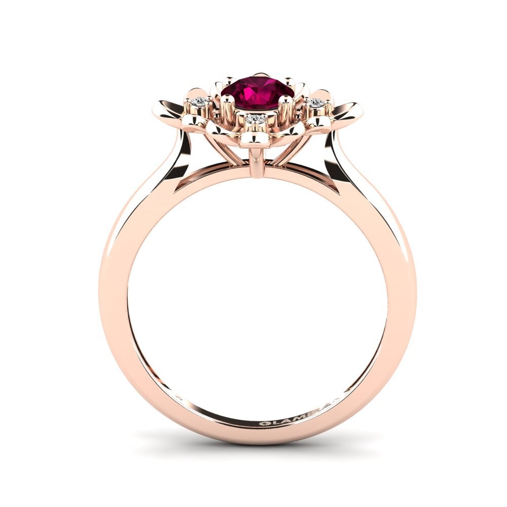 Granate Rhodolite Anillo Ireheta