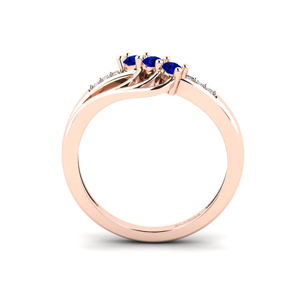 14ct Rose Gold Sapphire Engagement Ring Antoinette