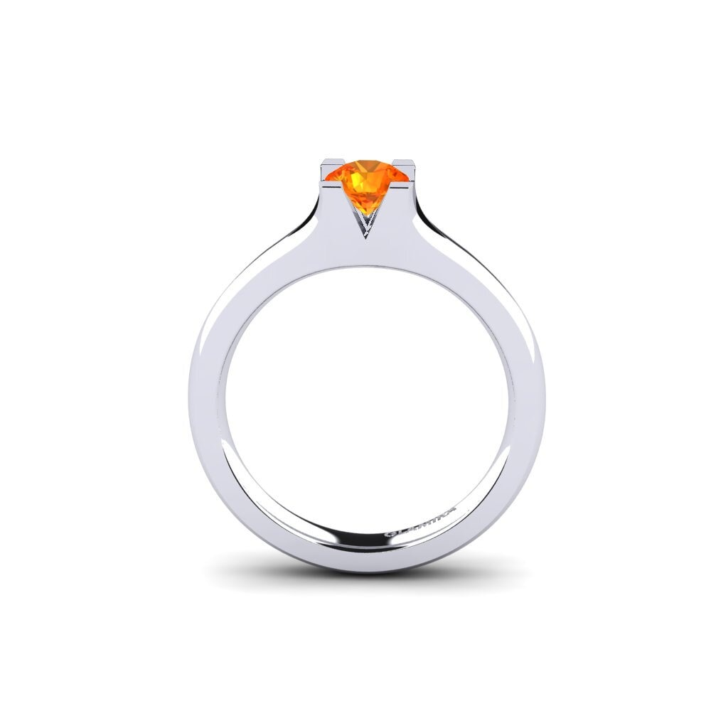 Orange Sapphire Bridal Set Dreamy- Ring A
