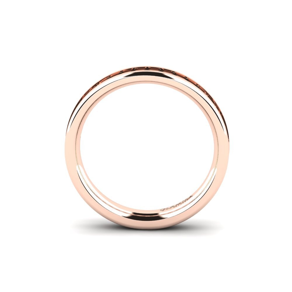 18ct Rose Gold Black Diamond Bridal Set Graceful Ring B