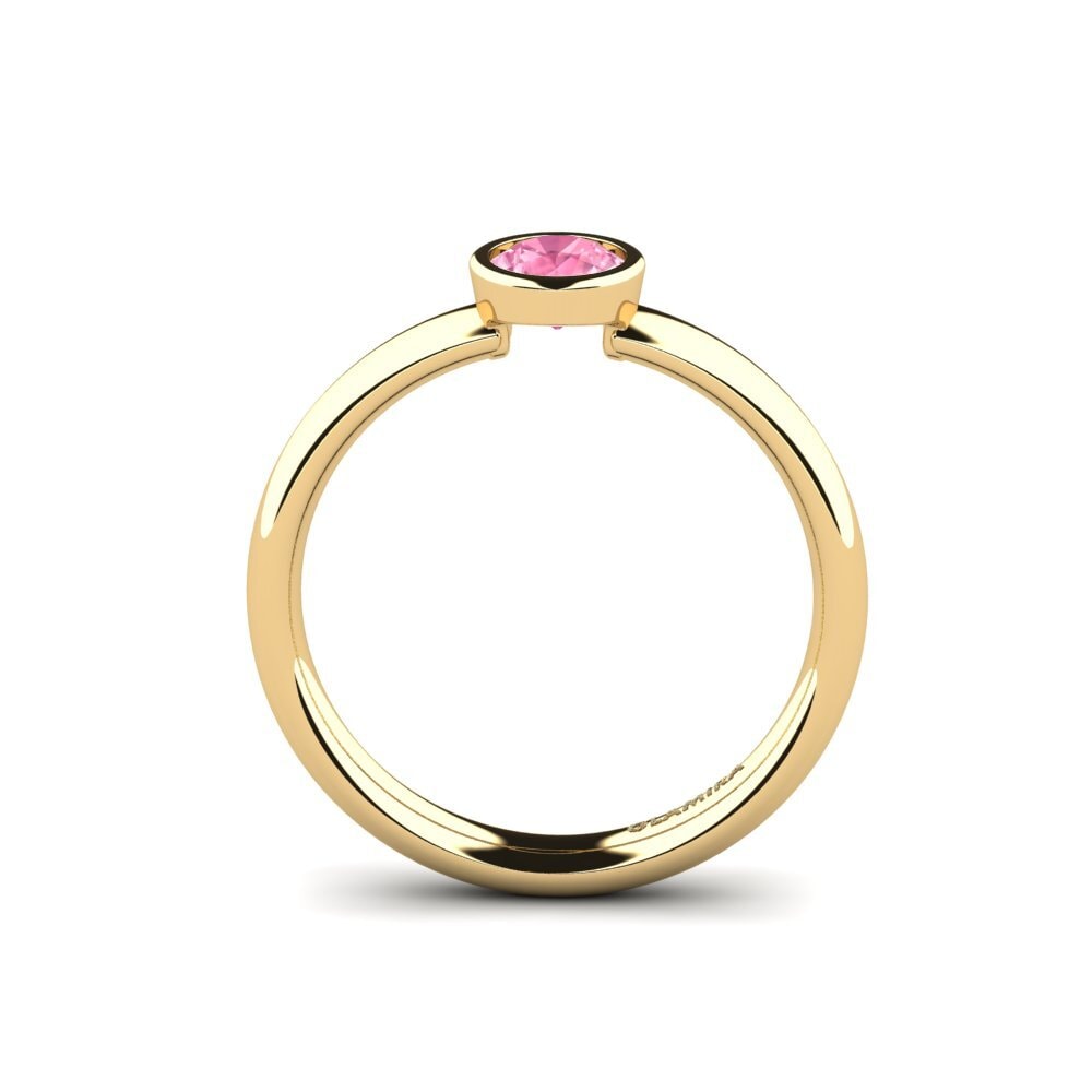 Pink Sapphire Bridal Set True Love Ring A