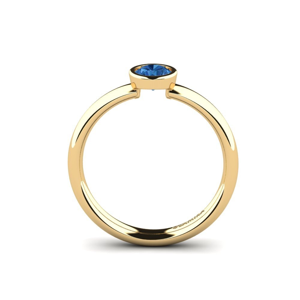 Dark Blue Zirconia Bridal Set True Love Ring A