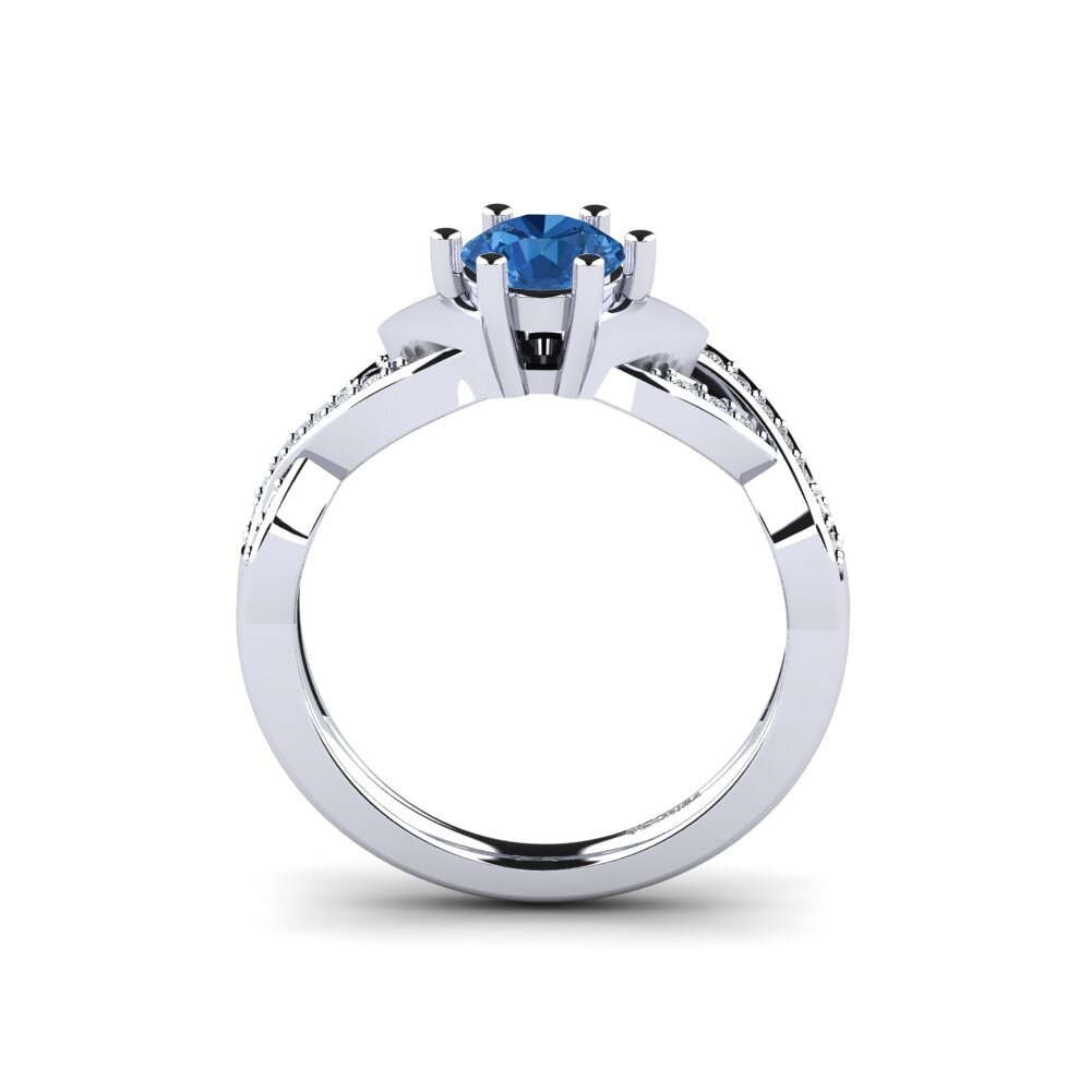 Dark Blue Zirconia Bridal Set Marvelous Ring A