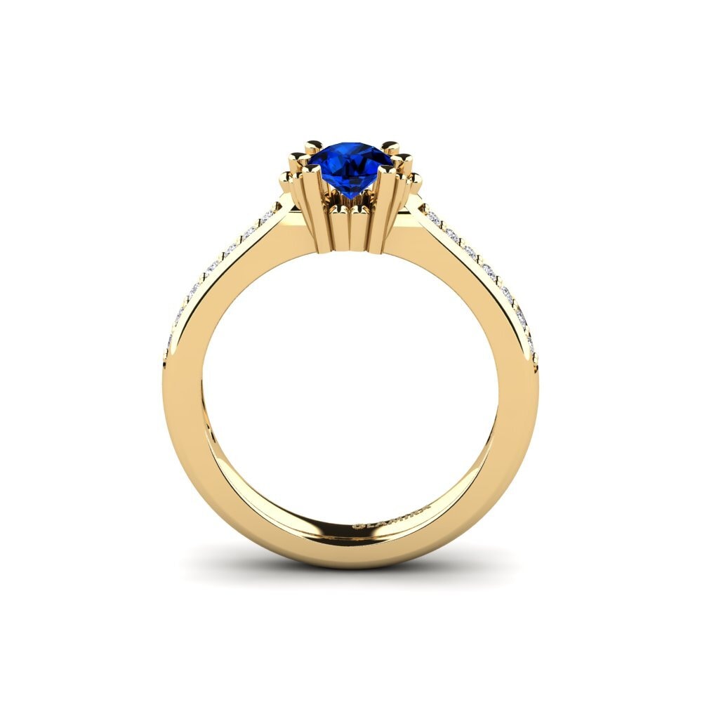 Saphir (im Labor gezüchtet) Brautset Snazy Ring A