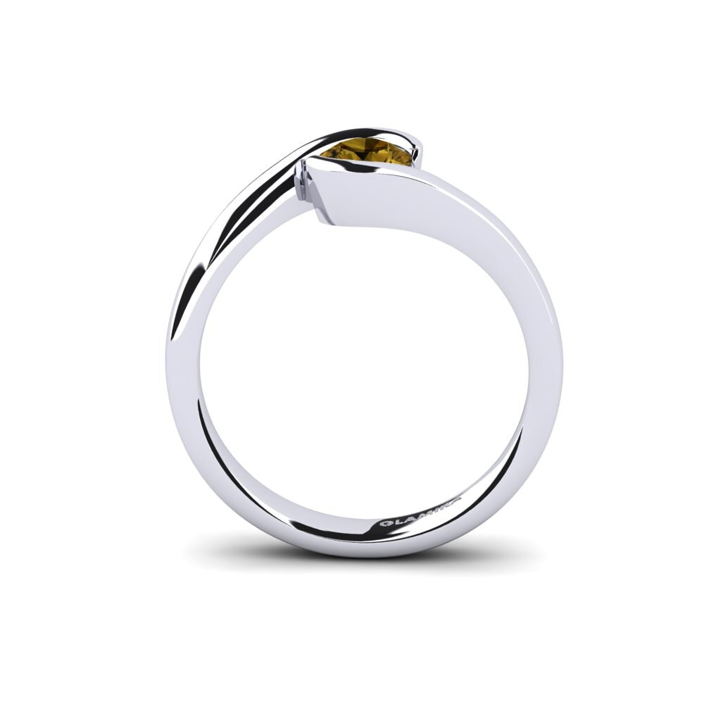 Circón Marrón Anillo de compromiso Bridal Luxuy 0.5crt