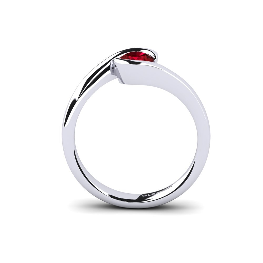 Circonita Roja Anillo de compromiso Bridal Luxuy 0.5crt