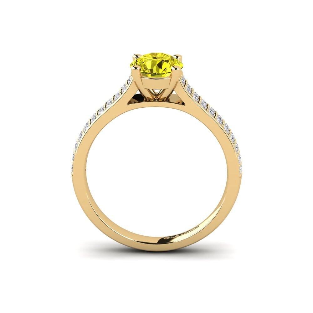 Yellow Diamond Engagement Ring Arella 1.0 crt
