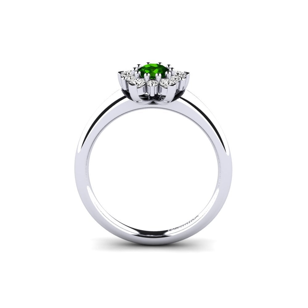 Green Tourmaline Engagement Ring Tibelda