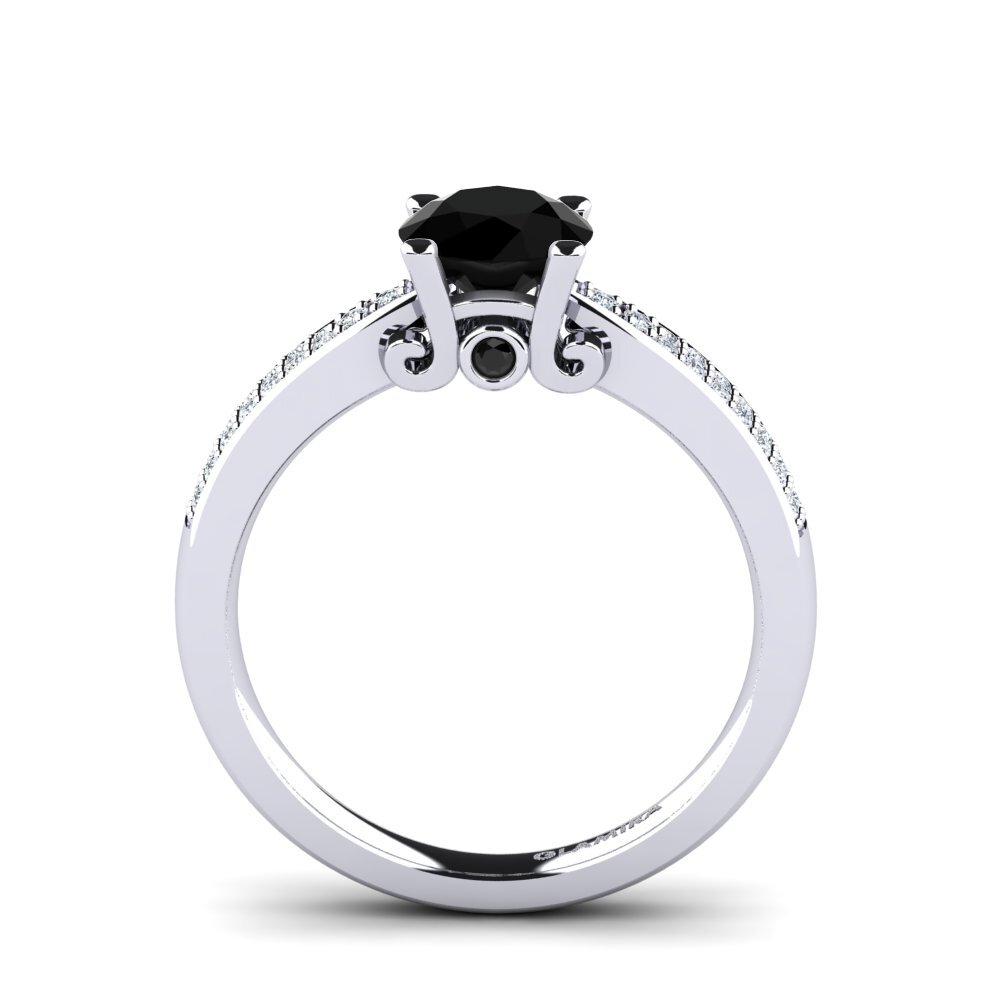 Black Diamond Engagement Ring Donielle 1.0 crt