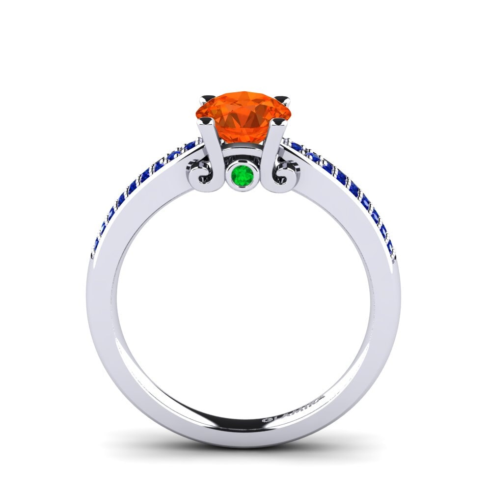 18ct White Gold Fire-Opal Engagement Ring Donielle 1.0 crt