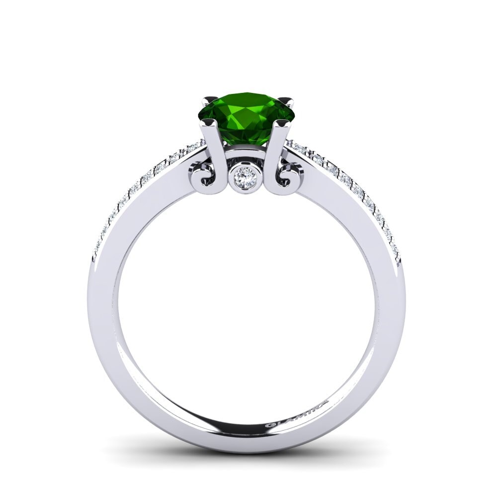 Green Tourmaline Engagement Ring Donielle 1.0 crt