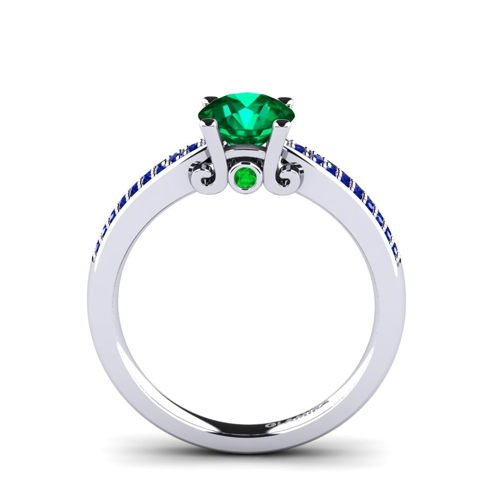 Emerald (Lab Created) Engagement Ring Donielle 1.0 crt