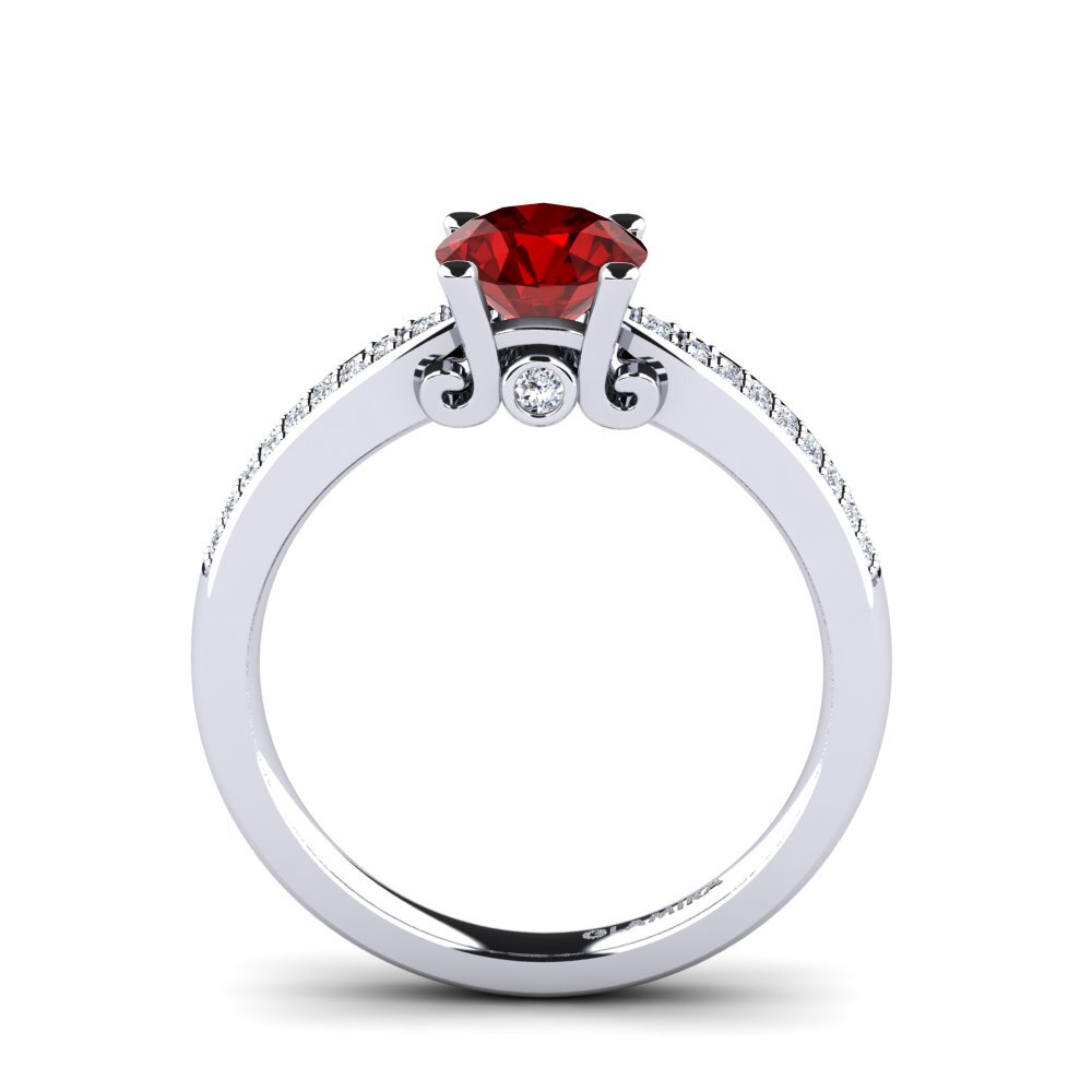 Ruby (Lab Created) Engagement Ring Donielle 1.0 crt