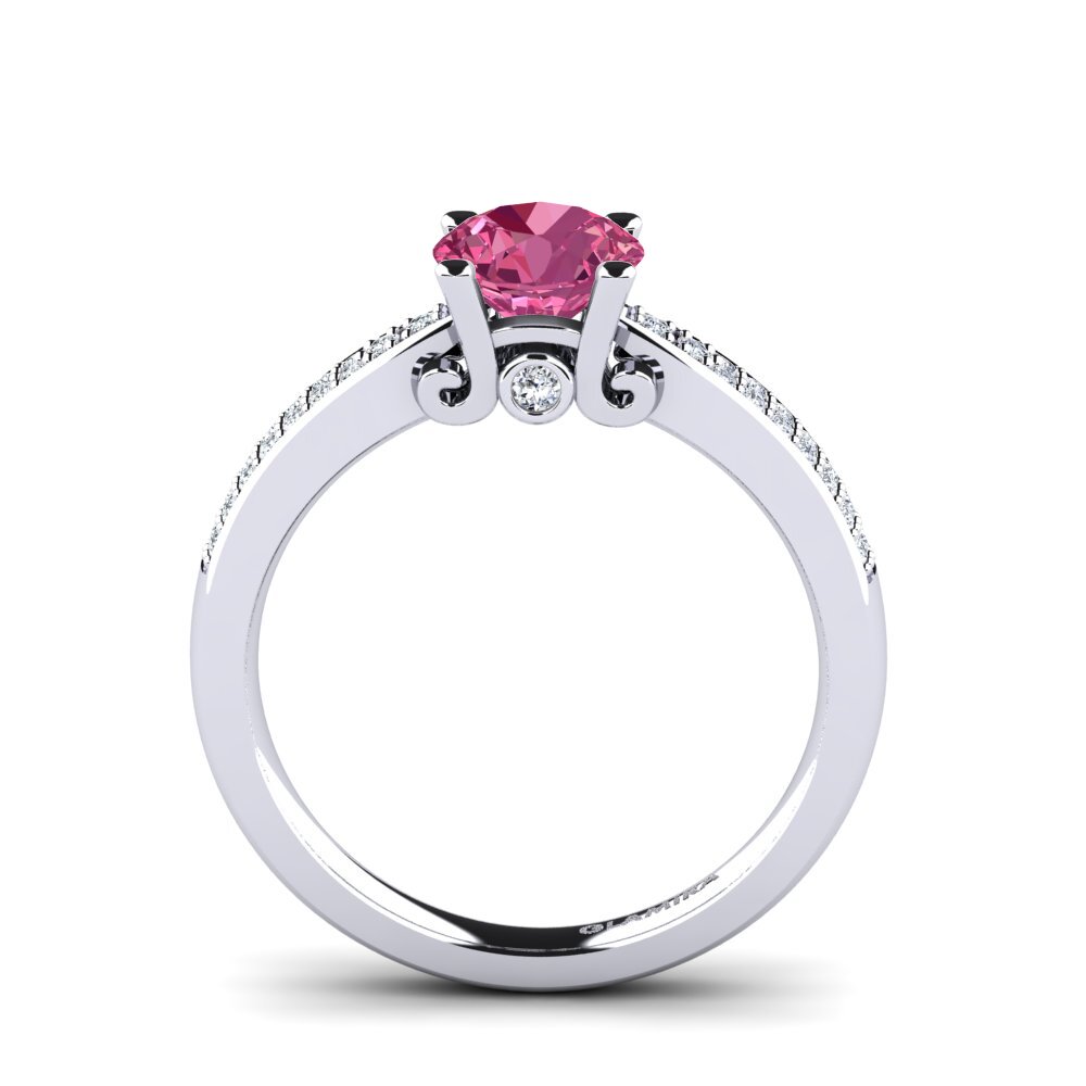 Pink Tourmaline Engagement Ring Donielle 1.0 crt