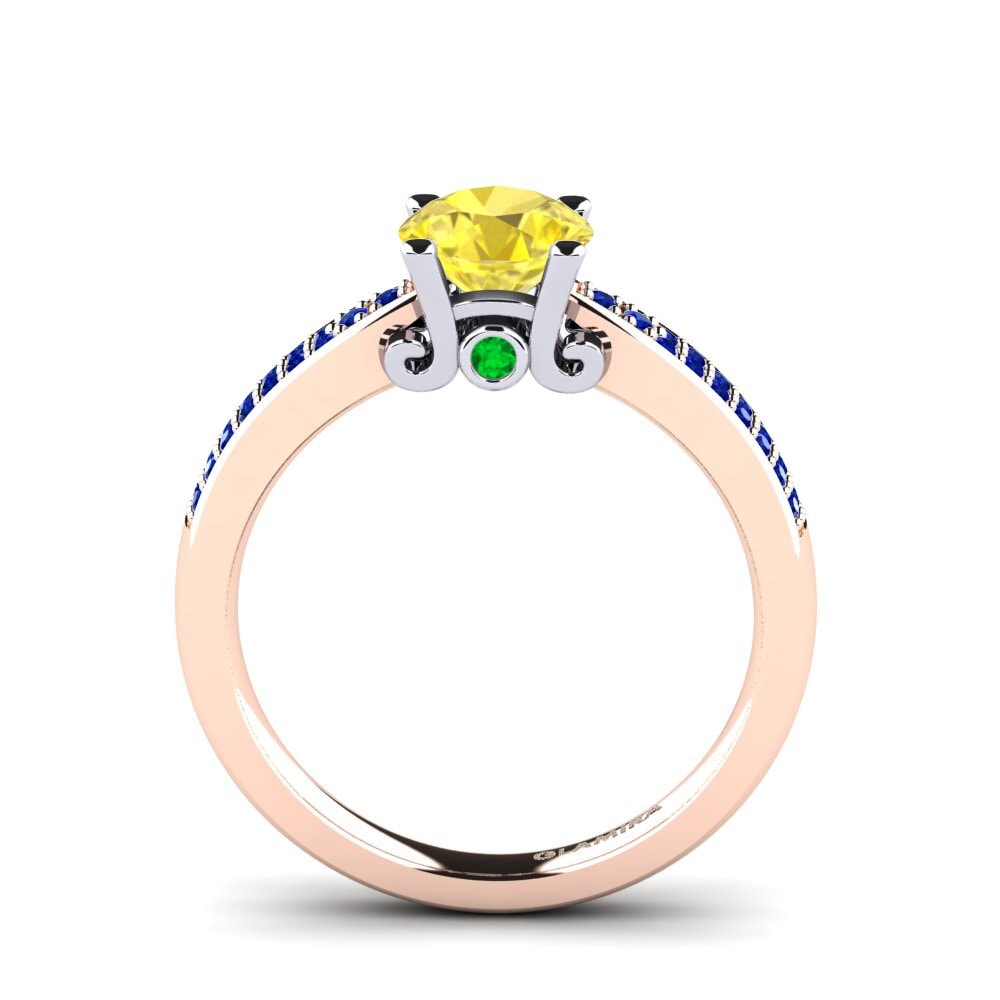 14k Rose & White Gold Engagement Ring Donielle 1.0 crt