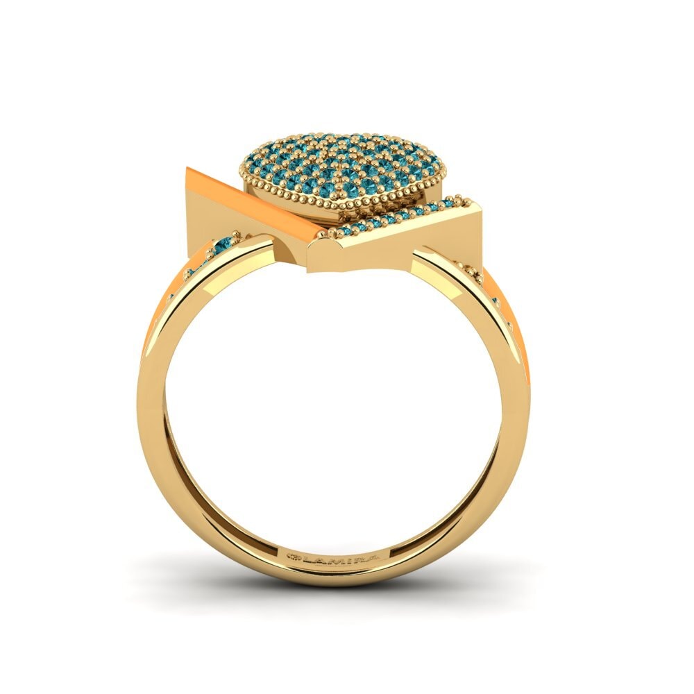 Blauer Diamant Ring Abbraccio