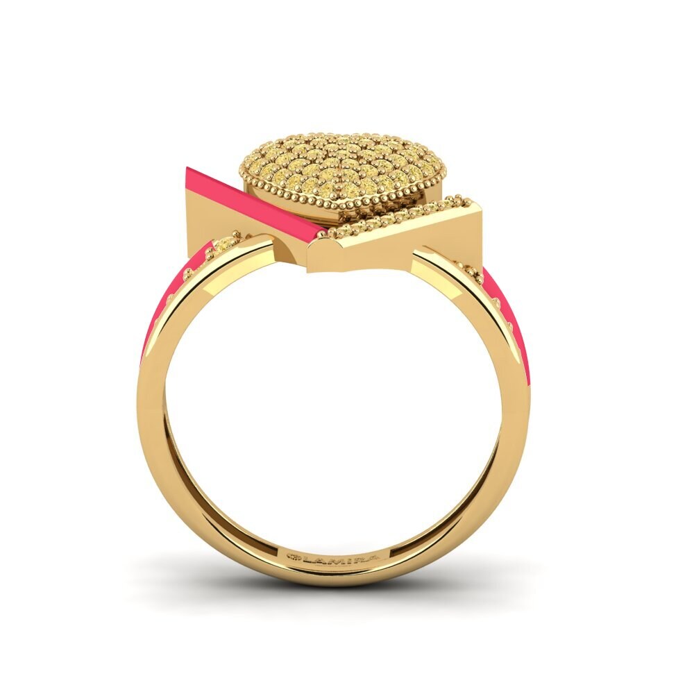 Yellow Diamond Ring Abbraccio