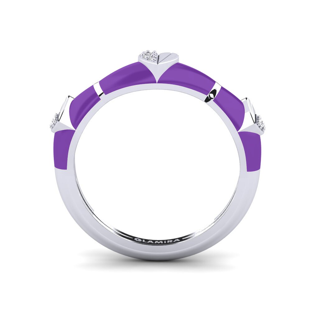 Weiß-Silber Ring Adeena
