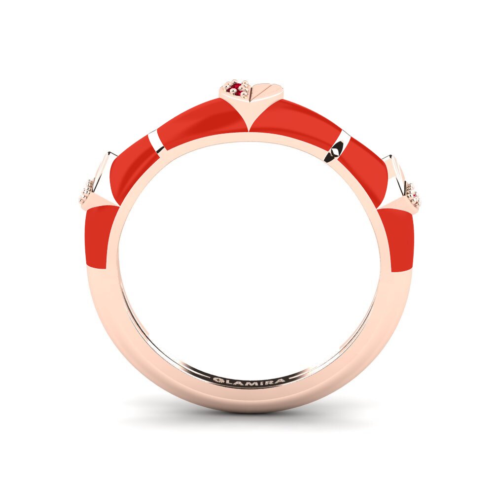 Roter Zirkonia Ring Adeena