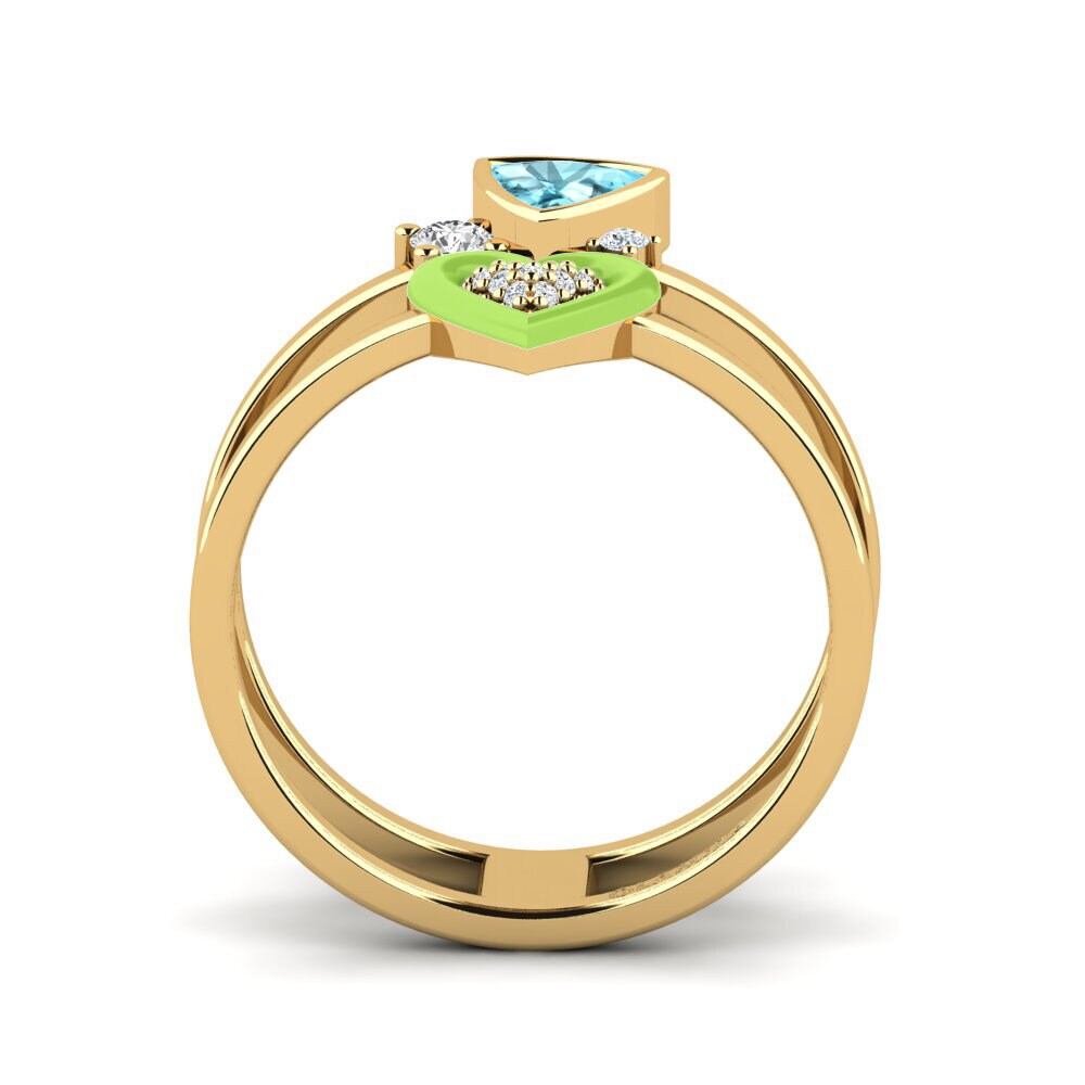 Blue Zircon Ring Affollata