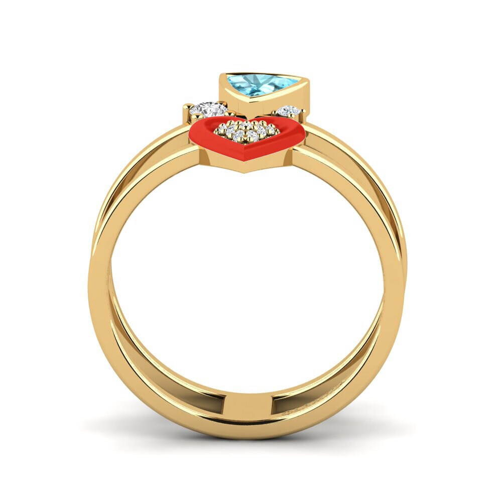 Blue Zircon Ring Affollata