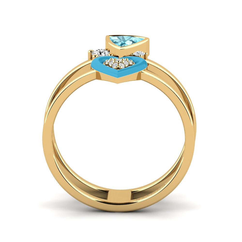 Blauer Zirkon Ring Affollata