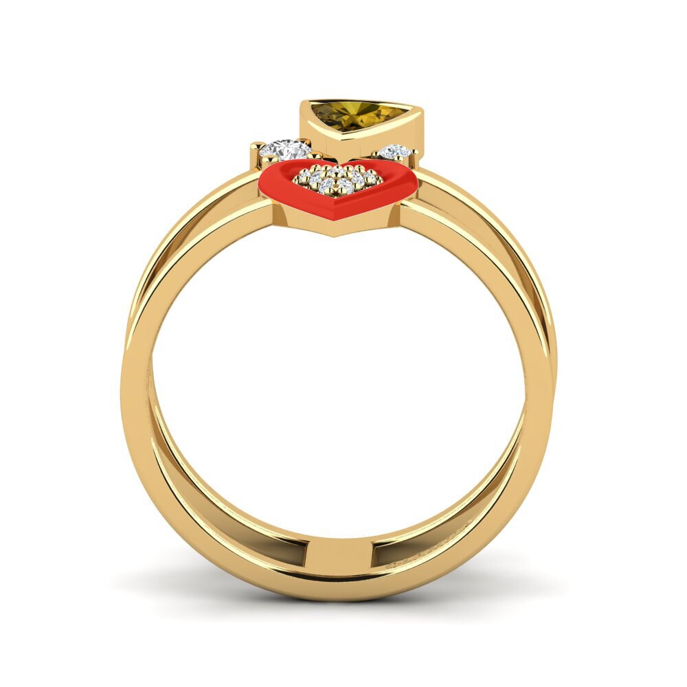 Brown Zircon Ring Affollata