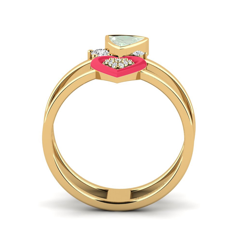 Améthyste Verte Bague Affollata