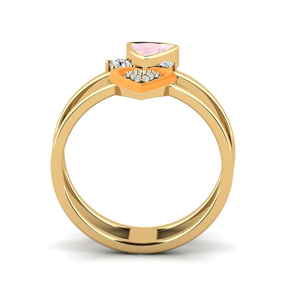 Rosenquarz Ring Affollata
