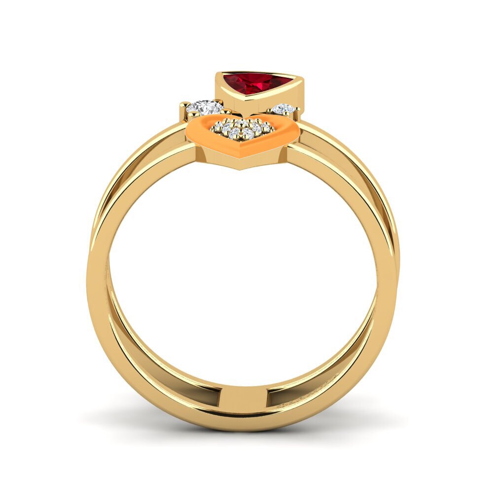 Red Zirconia Ring Affollata