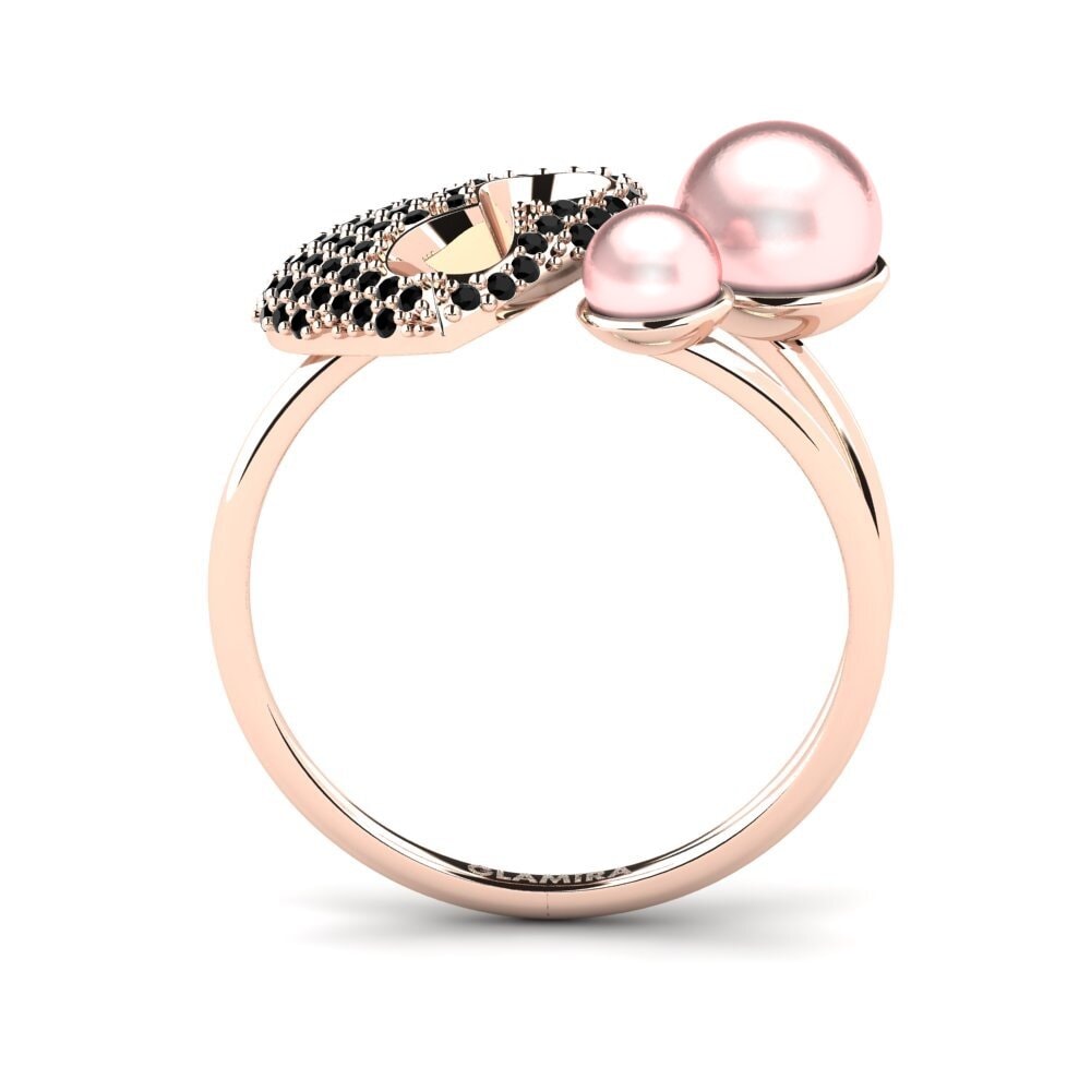 18ct Rose Gold Black Diamond Ring Amatus