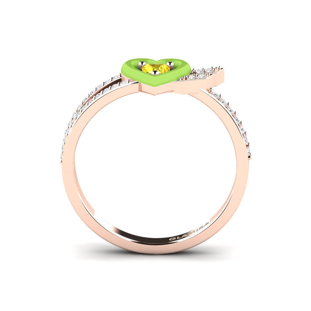 Rotgold 585 Ring Cuoresotille