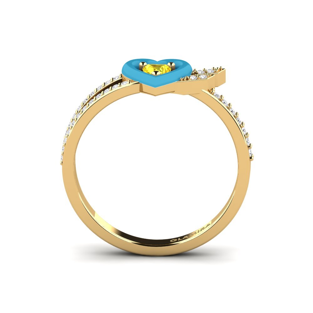 18ct Yellow Gold Ring Cuoresotille