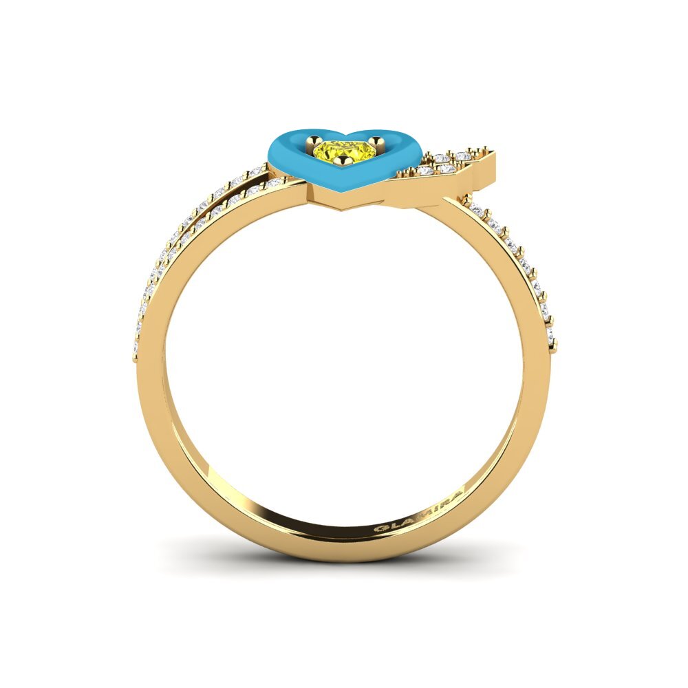 Gelber Diamant Ring Cuoresotille
