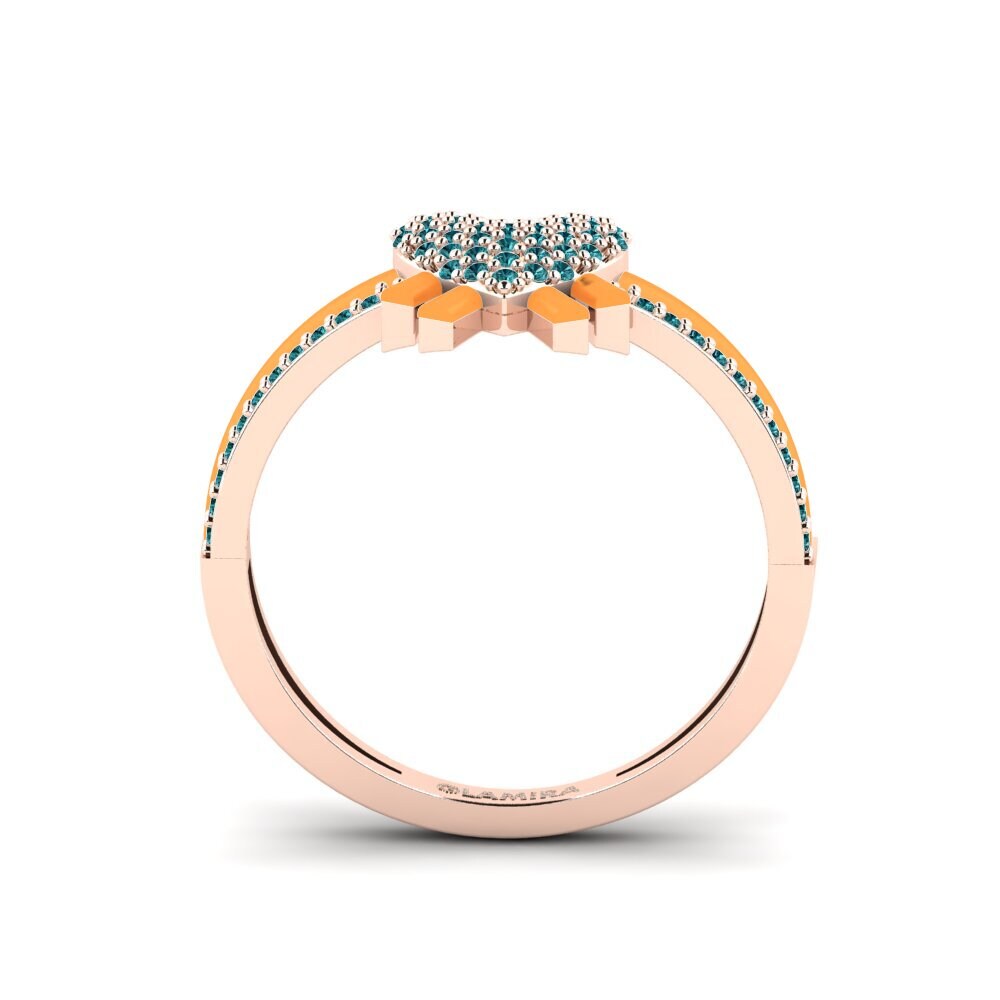 Blauer Diamant Ring Daslicht