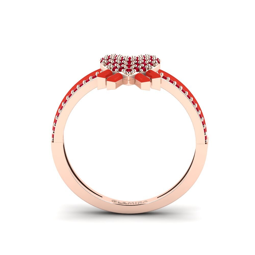 Roter Zirkonia Ring Daslicht