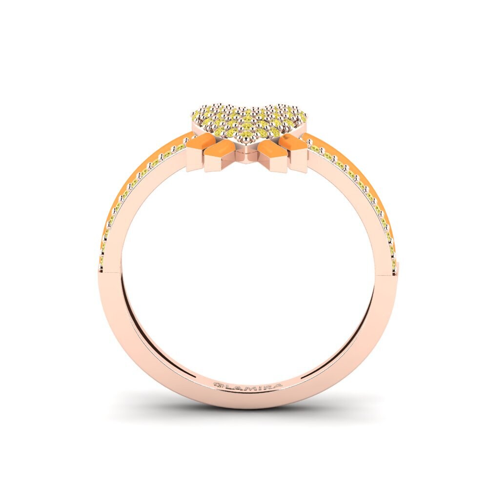Gelber Saphir Ring Daslicht