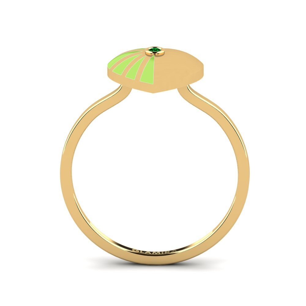 Zircônia Verde Anel Daylight