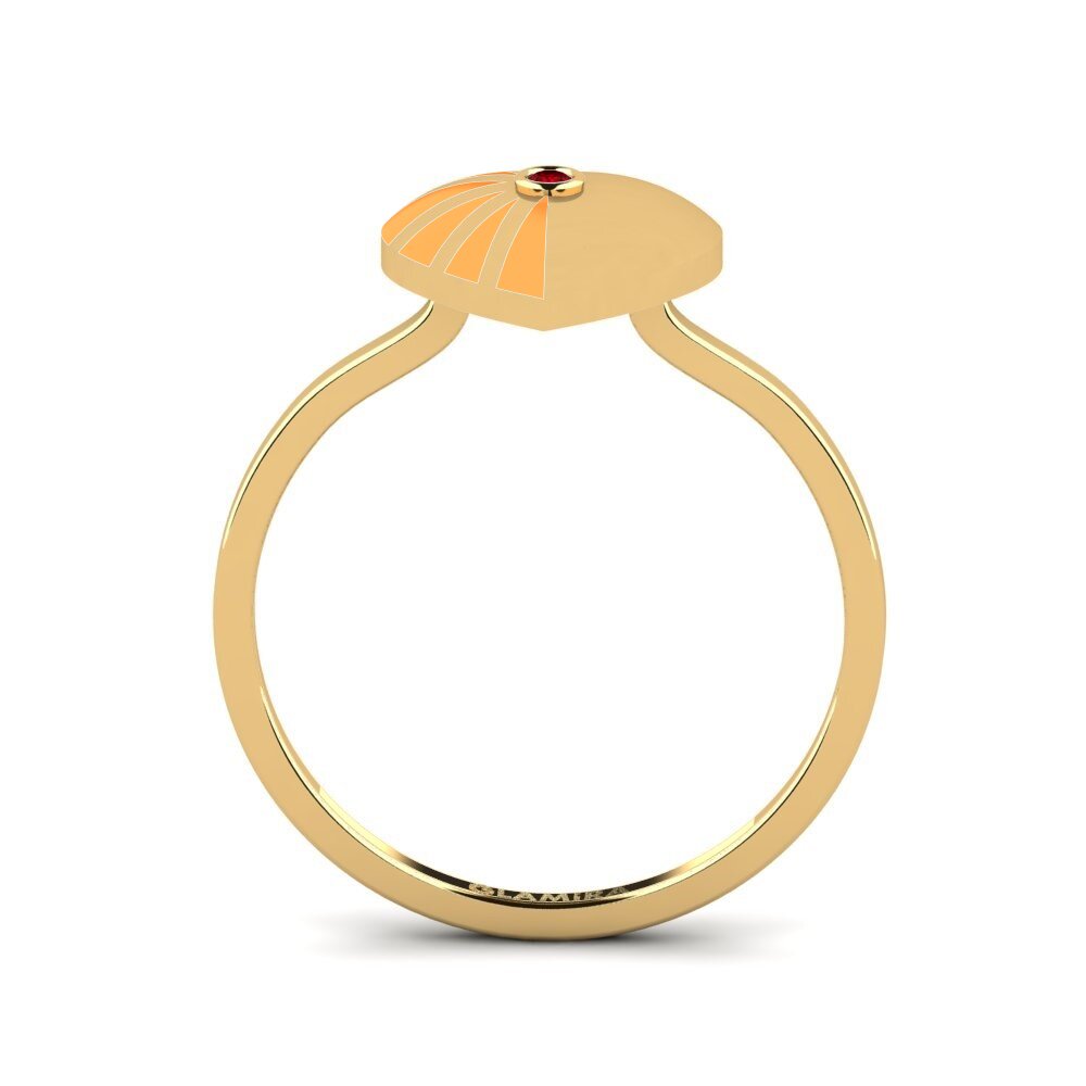 Red Zirconia Ring Daylight