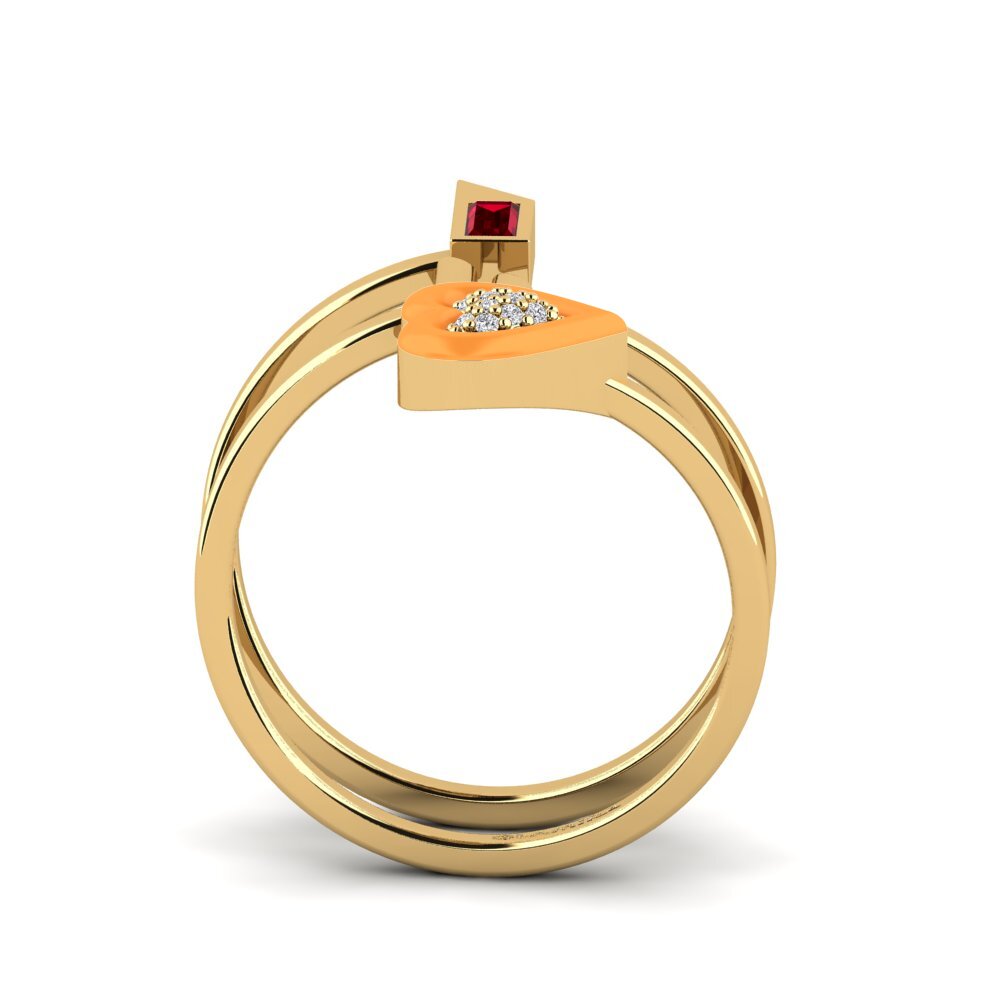 Red Zirconia Ring Estetico